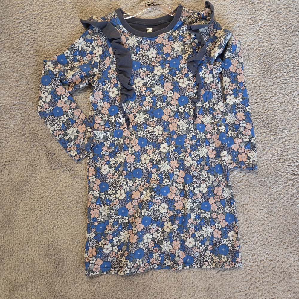 Floral Blue Kids Dress